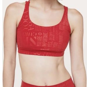 Lululemon Red Foil 20 Year Anniversary Bra